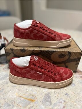 Coach Canvas Sneaker In Signature Denim size 5 NIB